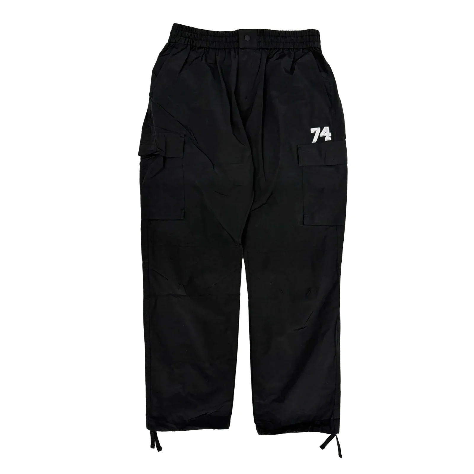 black_cargos_cleaned BLACK NYLON ARMY CARGO