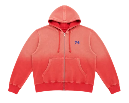 Faded Waffle knit Zip-up